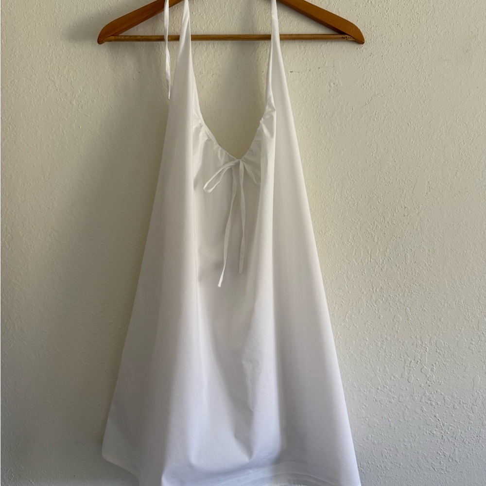 White Halter Dress